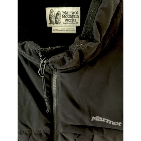 New MARMOT MEN'S BURDELL INSULTED 600 DOWN JACKET WATER RESISTANT BLACK Sz XL - Picture 6 of 7